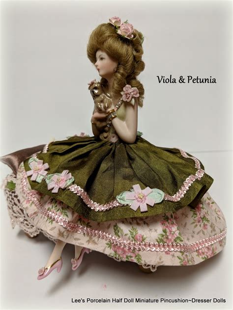 Viola And Petunia Sold Half Dolls Bride Dolls Miniature Dolls