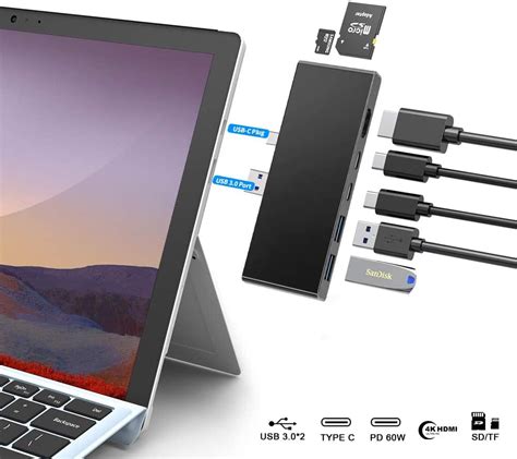 Surface Pro 7 Usb C Docking Station 7 In 2 Surface Pro Hub Adapter