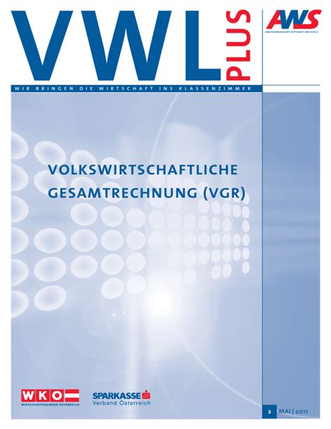 Volkswirtschaftliche Gesamtrechnung Vgr Aws