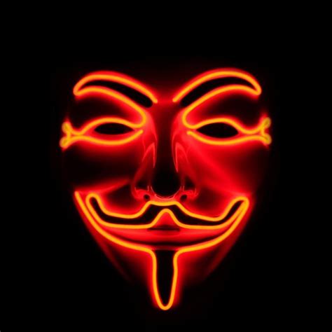 Light Up Guy Fawkes Mask Red Guy Fawkes Guy Fawkes Mask Halloween