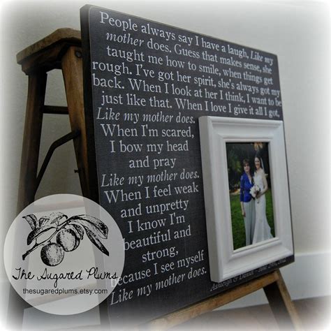 What is the best gift to mother. Mother Of The Bride Gift Personalized Picture Frame Wedding