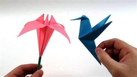 How To Make Origami Hummingbird Easy Origami Youtube
