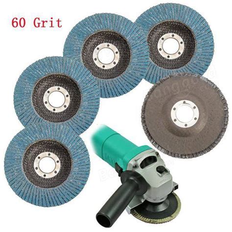 10pcs 115mm 60 Grit Flap Sanding Discs Angle Grinder Wheel With 22mm