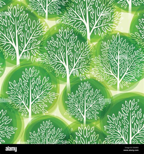 Seamless Tree Plant Pattern Background Hi Res Stock Photography And