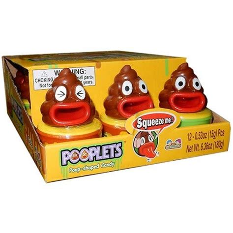 Kidsmania Pooplets Poop Emoji Shaped Candy Toy Display Box Of 12 Count