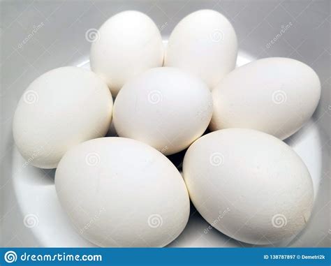 Uncooked Raw Eggs On A Small Plate Stock Image Image Of Eight