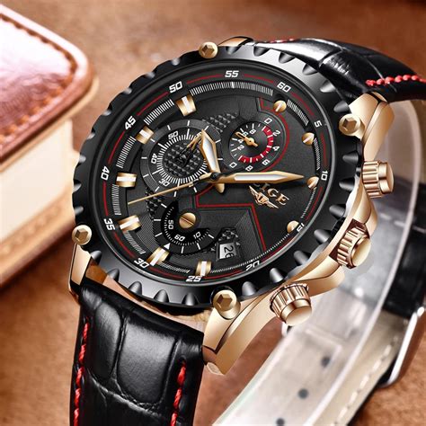 Relogio Masculino Lige Mens Watches Top Brand Luxury Quartz Gold Watch