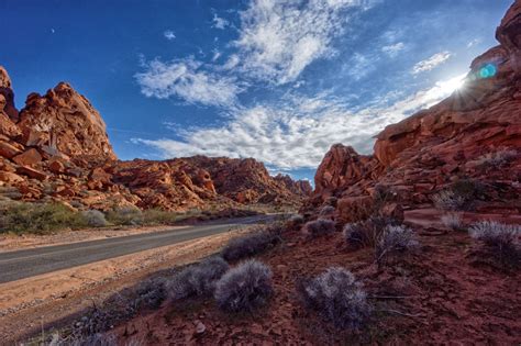 Hintergrundbilder Landschaft Rock Natur Rot Straße Sonne Wüste