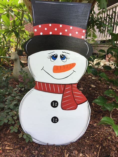 Christmas Decorations Christmas Yard Art Christmas Wood Art Snowman