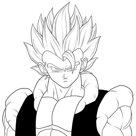Majin Vegeta Coloring Pages Lineart By Bk 81 Free Avec Coloriage