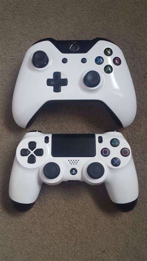 White Controllers For Xbox One And Ps4 Ps4 Or Xbox One Gaming Rules