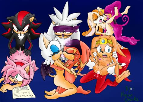 Rule 34 Amy Rose Blindfold Cream The Rabbit Espio The Chameleon Gag