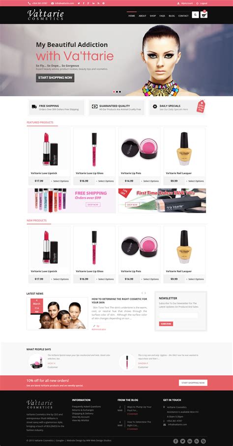 Cosmetic Website Design - WW Web Design Studios