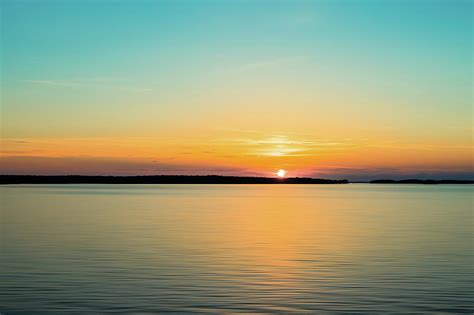 Lakeside Sunset Photograph By John Kirkland Pixels