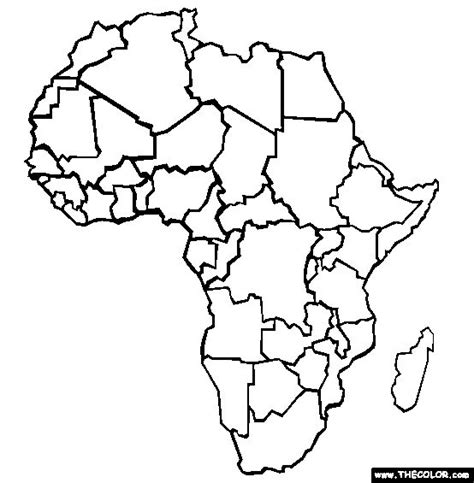 Also you can search for other artwork with our tools. Africa Coloring Page | Color African Continent | Online coloring pages, Coloring pages, Africa map