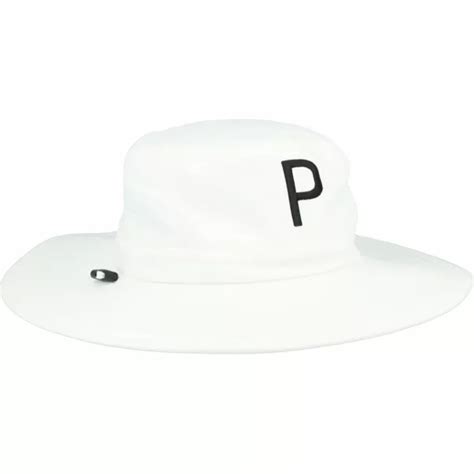 Puma Aussie P Bucket Hat White Web Only Riverside Golf Golf