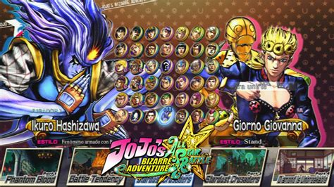 Jojos Bizarre Adventure All Star Battle All Characters With All Dlc