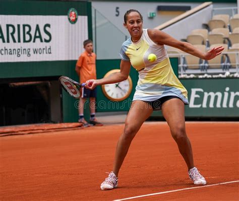 Professional Tennis Player Madison Keys Of United States In Action