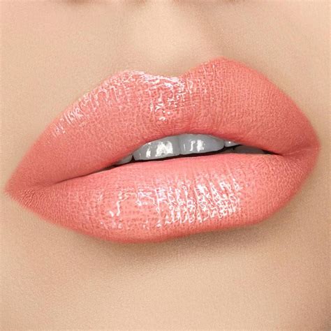 Peach Pink Shiny Lip Gloss Lipcolors Lip Colors Pink Lip Gloss Shiny Lips