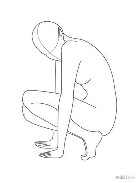 Crouching Pose Figure Drawing Poses Human Figure Drawing Figure