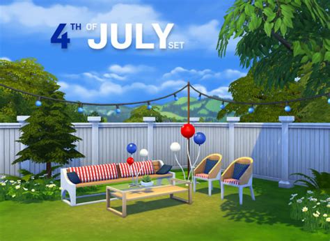 Simplistic July 4th Set • Sims 4 Downloads