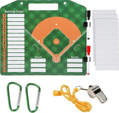 Lasuroa Magnetic Baseball Lineup Board Set Hanging
