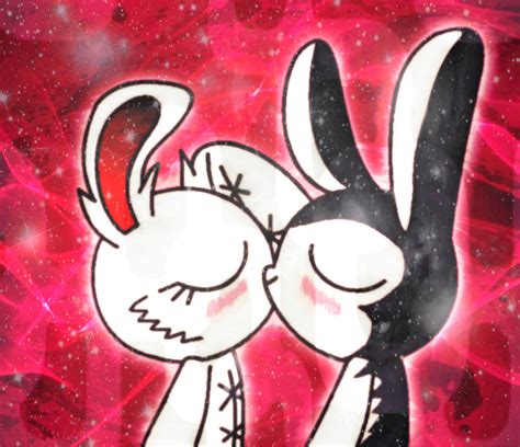 Bloody Bunny And Bunnicula Kissing Art Trade By Selkina2000 On