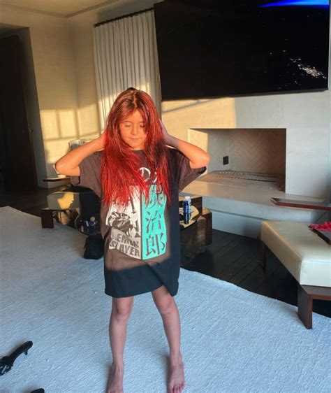 Kourtney Kardashians Daughter Penelope Disick Dyes Hair Red