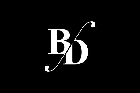 bd monogram logo design by vectorseller