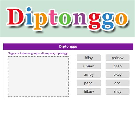 Diptonggo Set 2 Iworksheets Free Interactive Worksheets Powered By Mj Learning Space