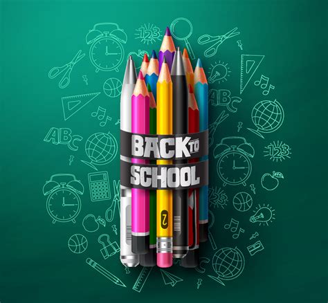 Back To School Vector Concept Design Back To School Text With Art