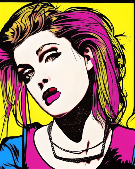 90s Grunge Woman In Retro Pop Art Style · Creative Fabrica