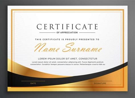 Lujoso Certificado Certificate Layout Create Certificate Certificate