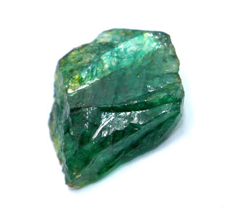 51 Ct Translucent Rare Colombian Green Emerald Rough Loose Natural