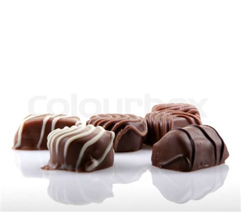 Chocolate Isolated On White Background Stock Image Colourbox