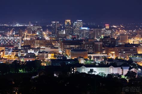 Birmingham Alabama Skyline At Night