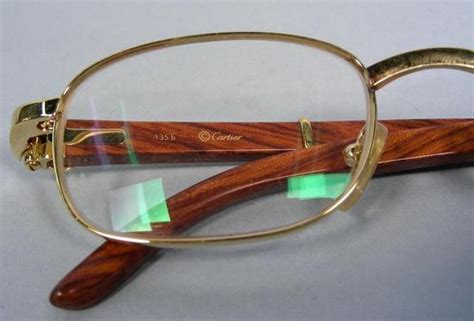 Authentic Cartier Eyeglasses Wood And Gold Frame And Case Excel Cond No Res Ebay