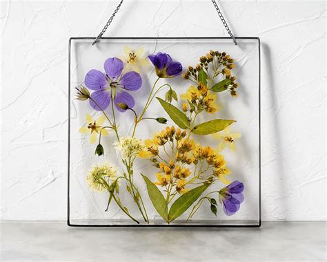 Frame Pressed Flowers In Resin Pressed Flower Art Floating Frame Dry