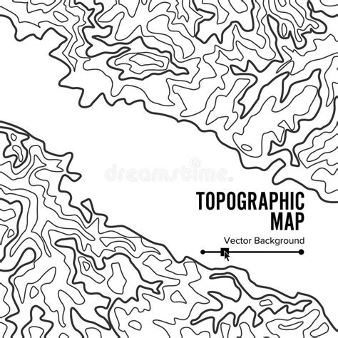 Contour Topographic Map Vector Geography Wavy Backdrop Cartography