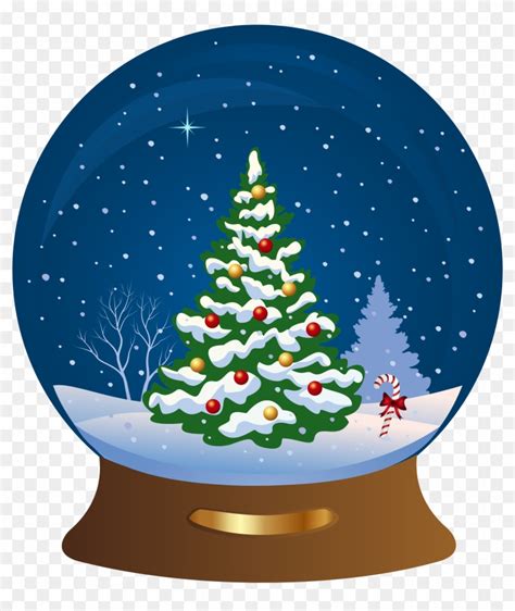 Christmas Tree Snowglobe Transparent Png Clip Art Image Snow Globe