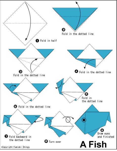 Fish Easy Origami Instructions For Kids