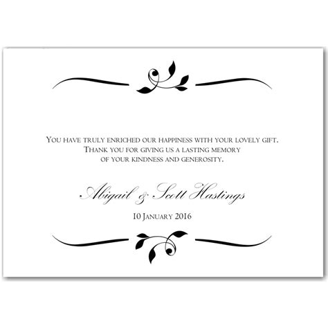 We have received your wonderful gift on the occasion of thank you for being so thoughtful with your wedding gift. Budget Wedding Invitations Thank You Cards Calista - budgetweddingstationery.com.au
