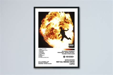 Metro Boomin Not All Heroes Wear Capes Album Poster Album Cover Poster Wall Decor Poster