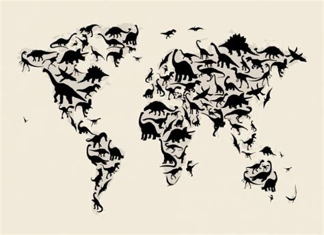 Dinospain Blank World Map