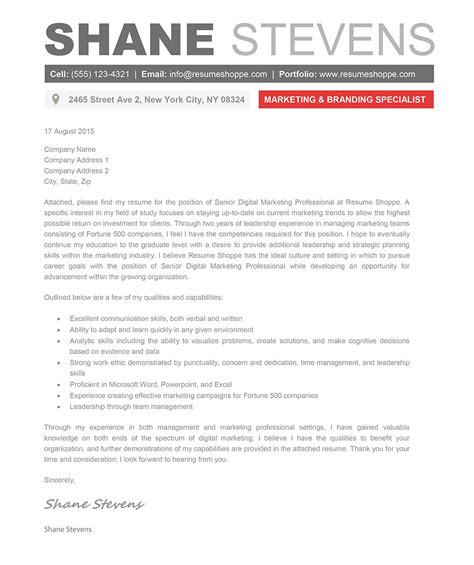 Wanna download a sample cover letter for resume? The Shane Cover Letter - Creative Resume Template