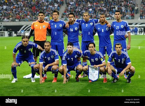 The Israeli National Soccer Squad Poses For A Group Picture Prior To