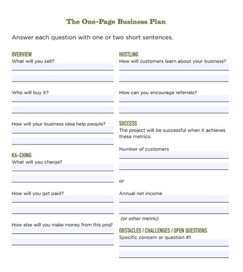 Simple Business Plan Template 9 Documents In Pdf Word Psd