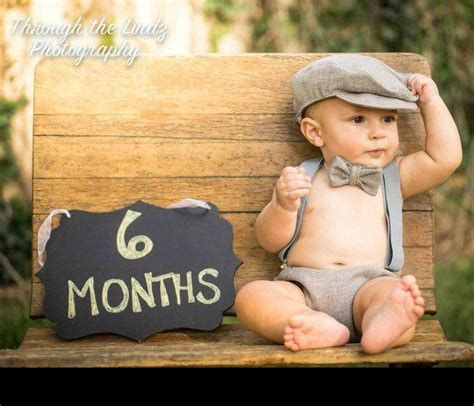 Grey 6 Month Baby Boy Birthday Outfit 6 Month Baby Picture Ideas