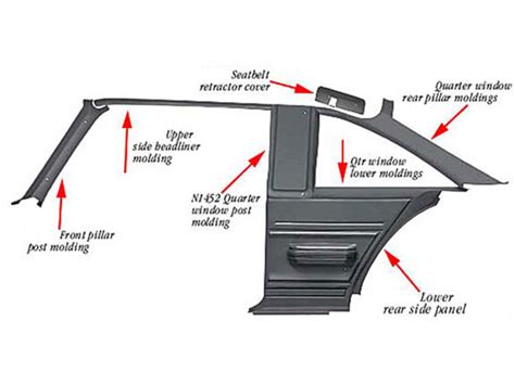 1975 1979 Chevrolet Quarter Window Post Moldings