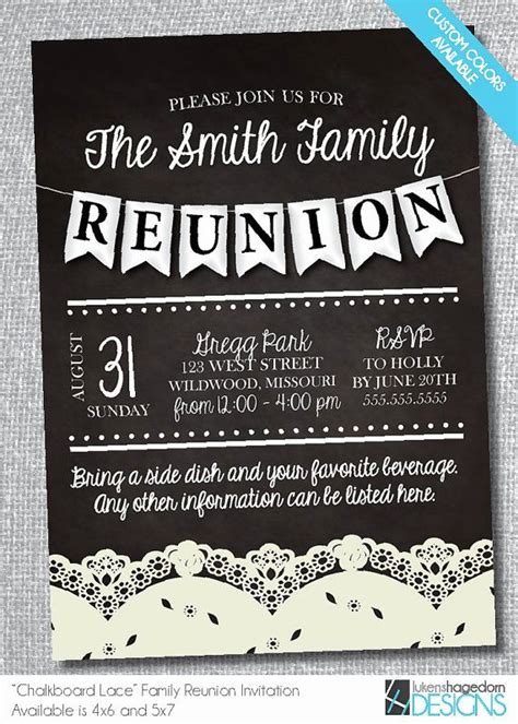 You can download easily online and make changes accordingly. School Reunion Invitation Templates Free Inspirational Best 25 Family Reunio… in 2020 | Family ...